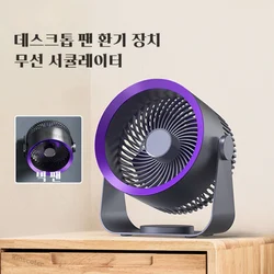 Circulador de ventilador eléctrico multifuncional inalámbrico, ventilador silencioso portátil para el hogar, ventilador de techo de pared de escritorio, cocina de aire