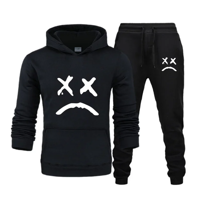 

2025 Men's and women's same style, sportswear fashion tracksuit hoodie + pants two-piece running sweatshirt sweatpants