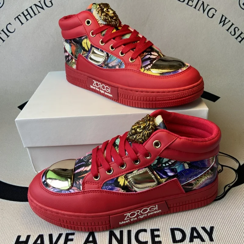 

NLSCGZM кроссовки оригинальных брендов с головой льва, повседневная обувь для мужчин, красные повседневные кроссовки для уличных танцев в стиле хип-хоп для мужчин, спортивные женские кроссовки