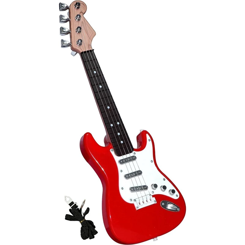 17In Guitar Toy For Kids,4 Strings Electric Guitar Musical Instruments For Children,Portable Electronic Instrument Toy