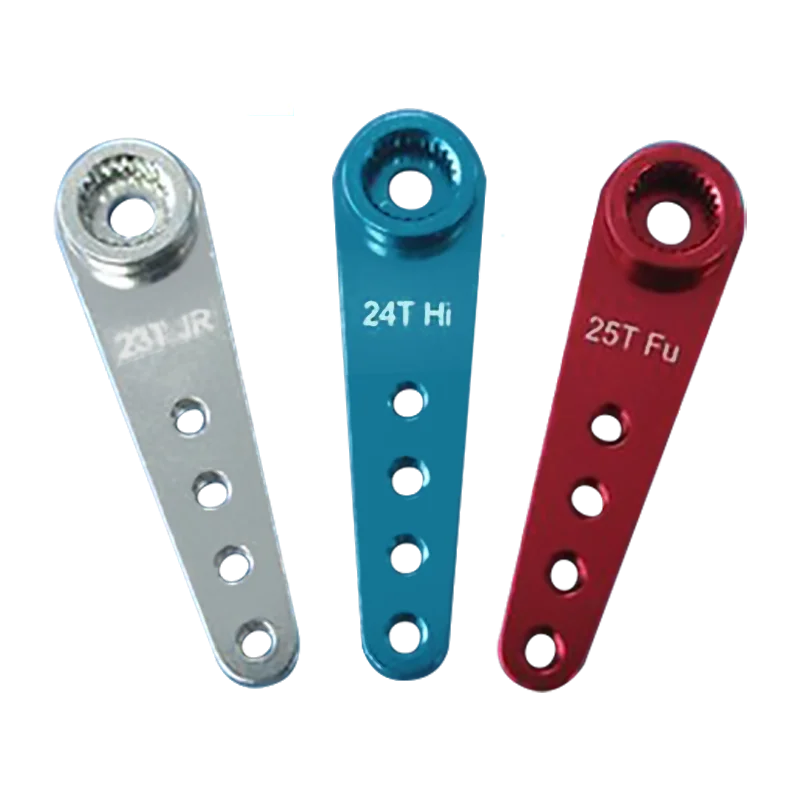 เซอร์โวฮอร์นโลหะ CNC XAERO 2 ชิ้น 23T/24T/25T แขนยาว 37 มม. สำหรับรถบังคับวิทยุ 1/10 เรือบังคับวิทยุ อุปกรณ์เสริม JR Hitec Futaba