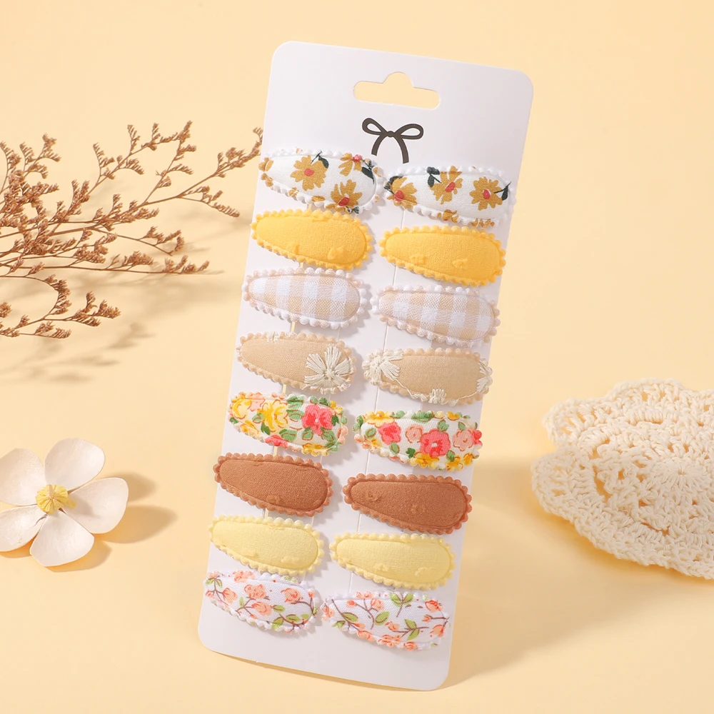 Regenbogen-Haarschleifen 16-teiliges Süßes Mini-Haarspangen-Set, Niedliche Kinder-Haarklammern, Frische Bedruckte Haarspangen Geschenkset – Detail 12