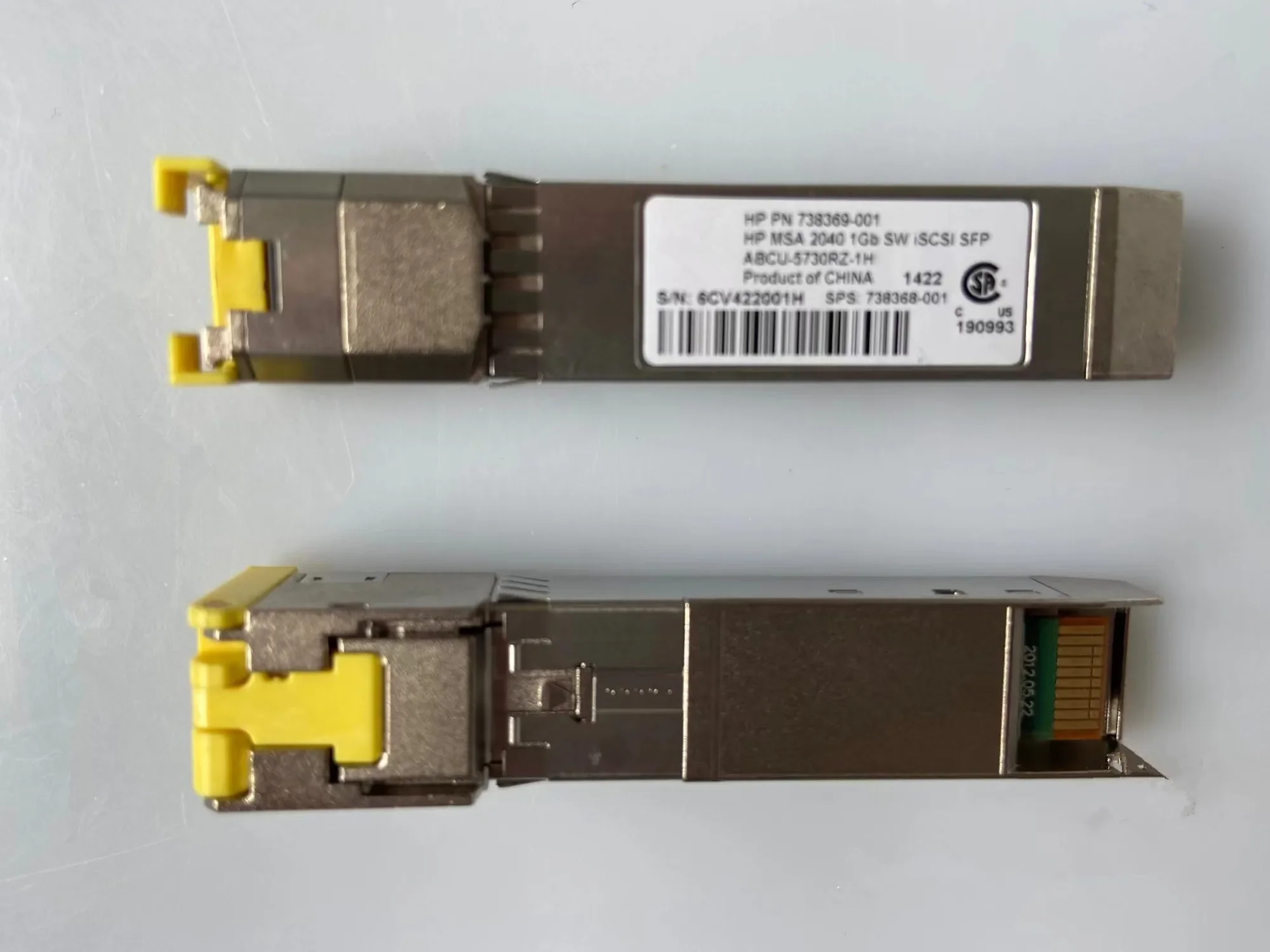 

1PCS MSA Transceiver 1GB Module 738369-001 ABCU-5730RZ-1H MSA2040 C8S75A/MSA 1GB SW ISCSI SFP RJ45 Fiber Switch Network