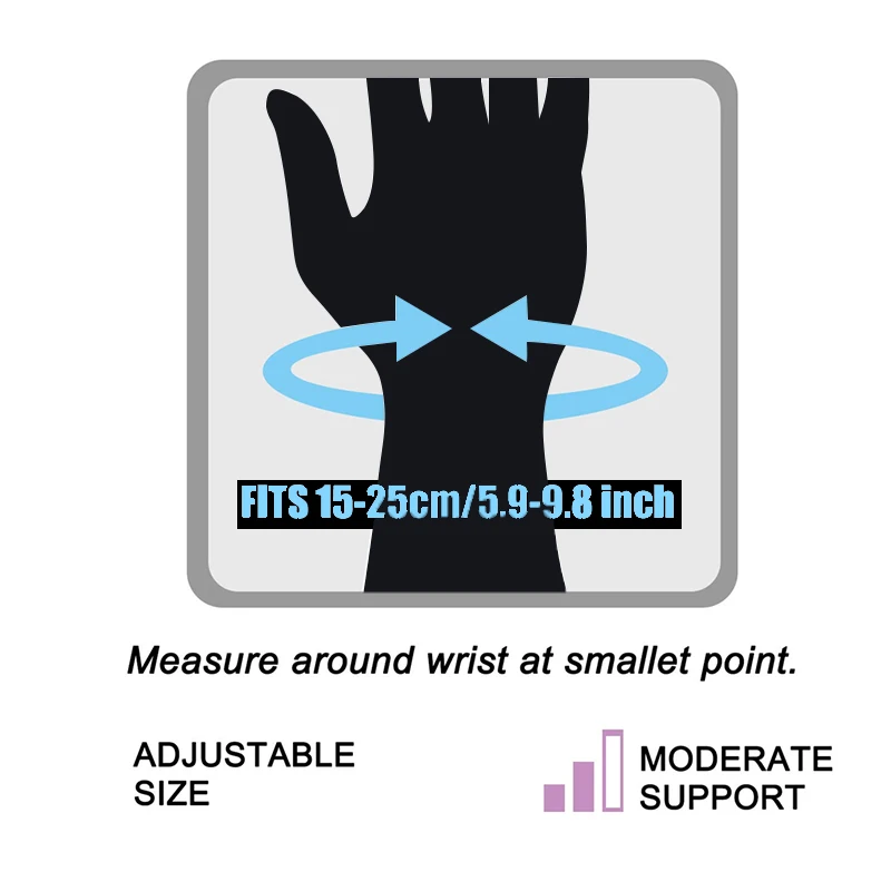 조절식 압박 손목 지지대, 관절 통증 완화, 관절염, 염좌 및 긴장 완화, 운동에 적합, 1 개