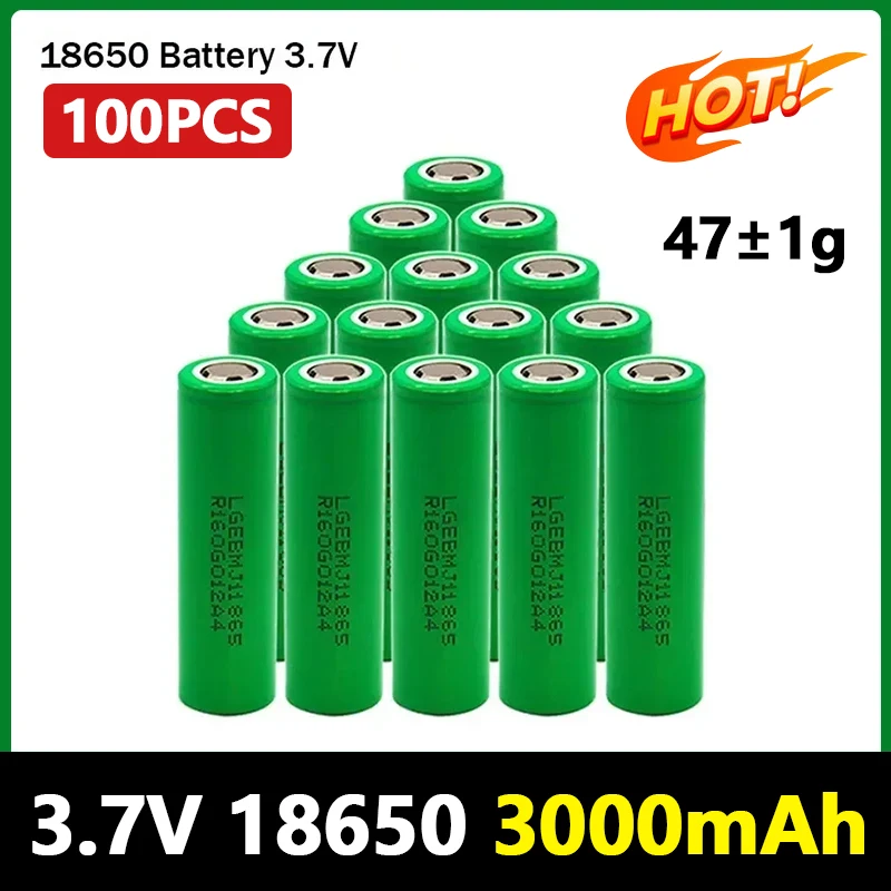 

100% Safe and Durable, Real Capacity 3.7V 18650 3000 mAh Llithium-Ion NCR18650GA Rechargeable Multifunctional Battery+Charger