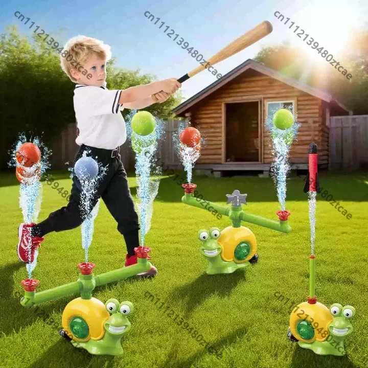 4 in 1 Outdoor Sprinkler Baseball Toy Snail Water Sprayer Summer Backyard Lawn Party Water Game