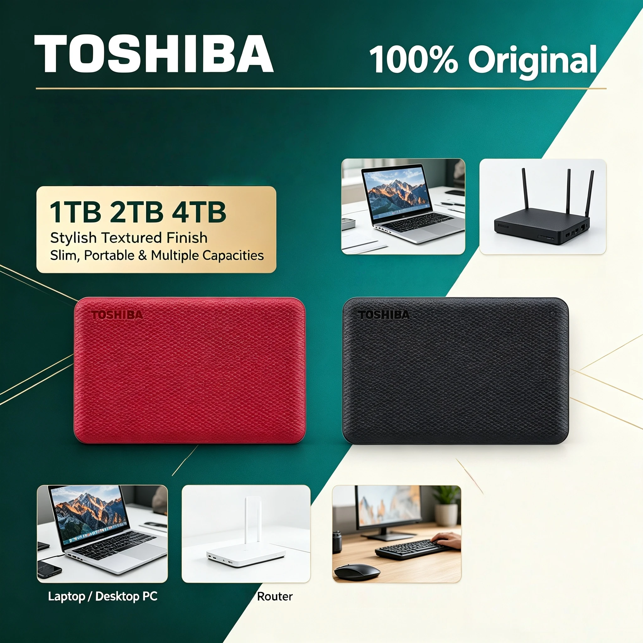 External HDD Toshiba Canvio V10 Portable 4TB 2TB 1TB USB 30 25 Inch Hard Drive for Computer Laptop Storage Max Use System