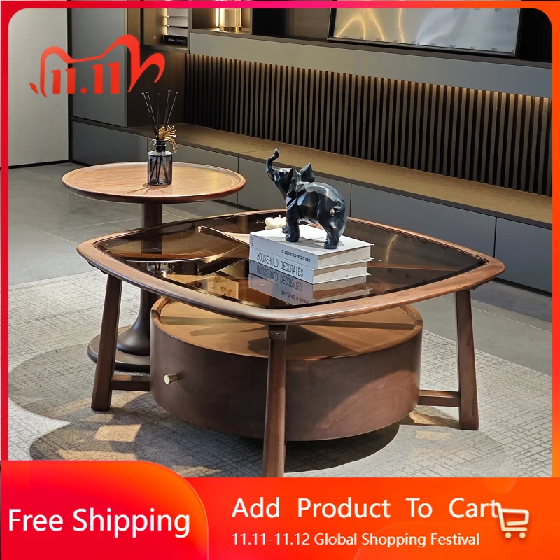 

Wood Drawers Coffee Table Minimalist Nordic Books Designer Coffee Table Organizer Decoration Mesa Auxiliar Living Room Furniture