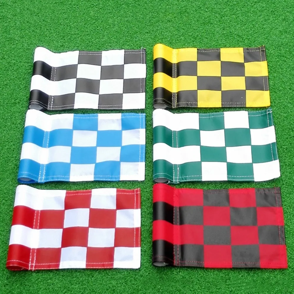 

Training Aids Golf Course Flags 420D Nylon Outdoor Sign Putting Green Flags 18 X 12cm with Tube Hole Pole Cup Flags