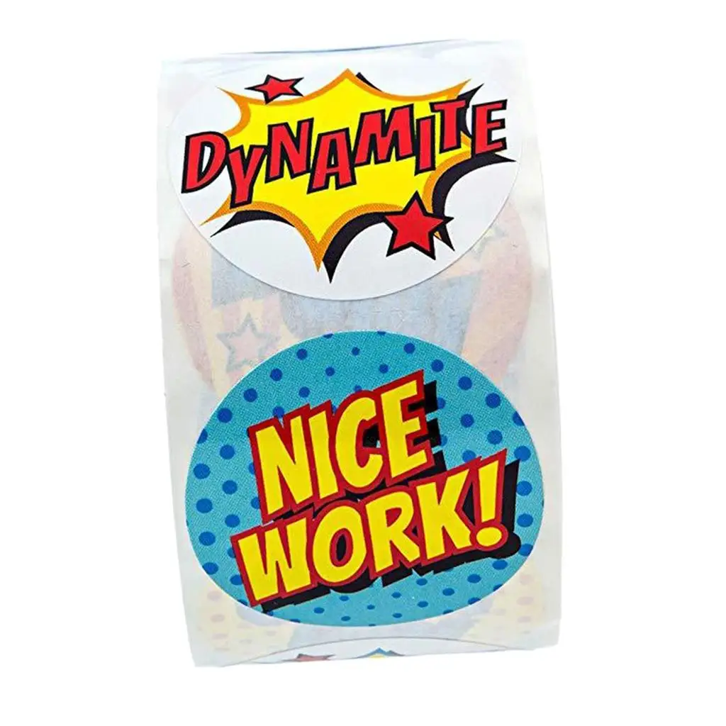 500x/Roll Theme Rewards Stickers for Kids School Education Props