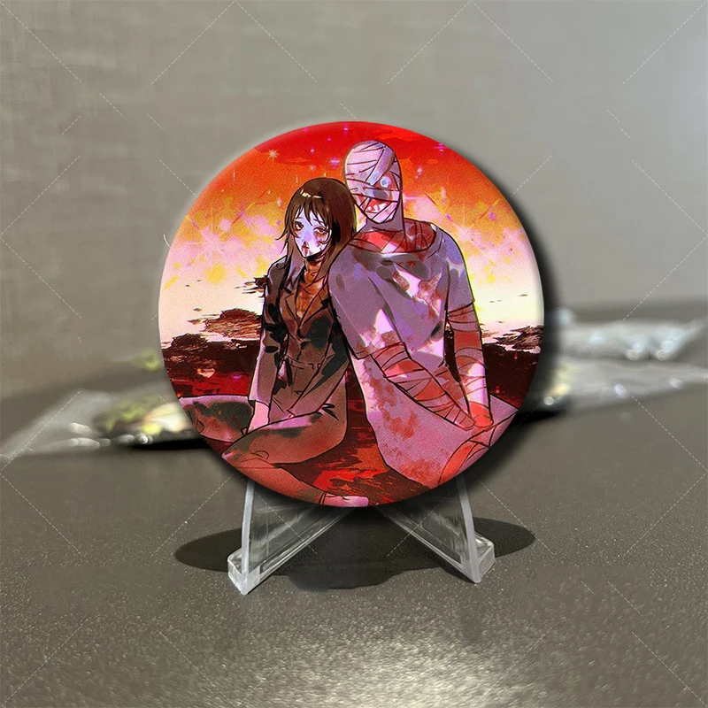 Hot Horror Game Mouthwashing Anya Soft Button Pin Jimmy Curly Anime Brooch Badge Bag Decor