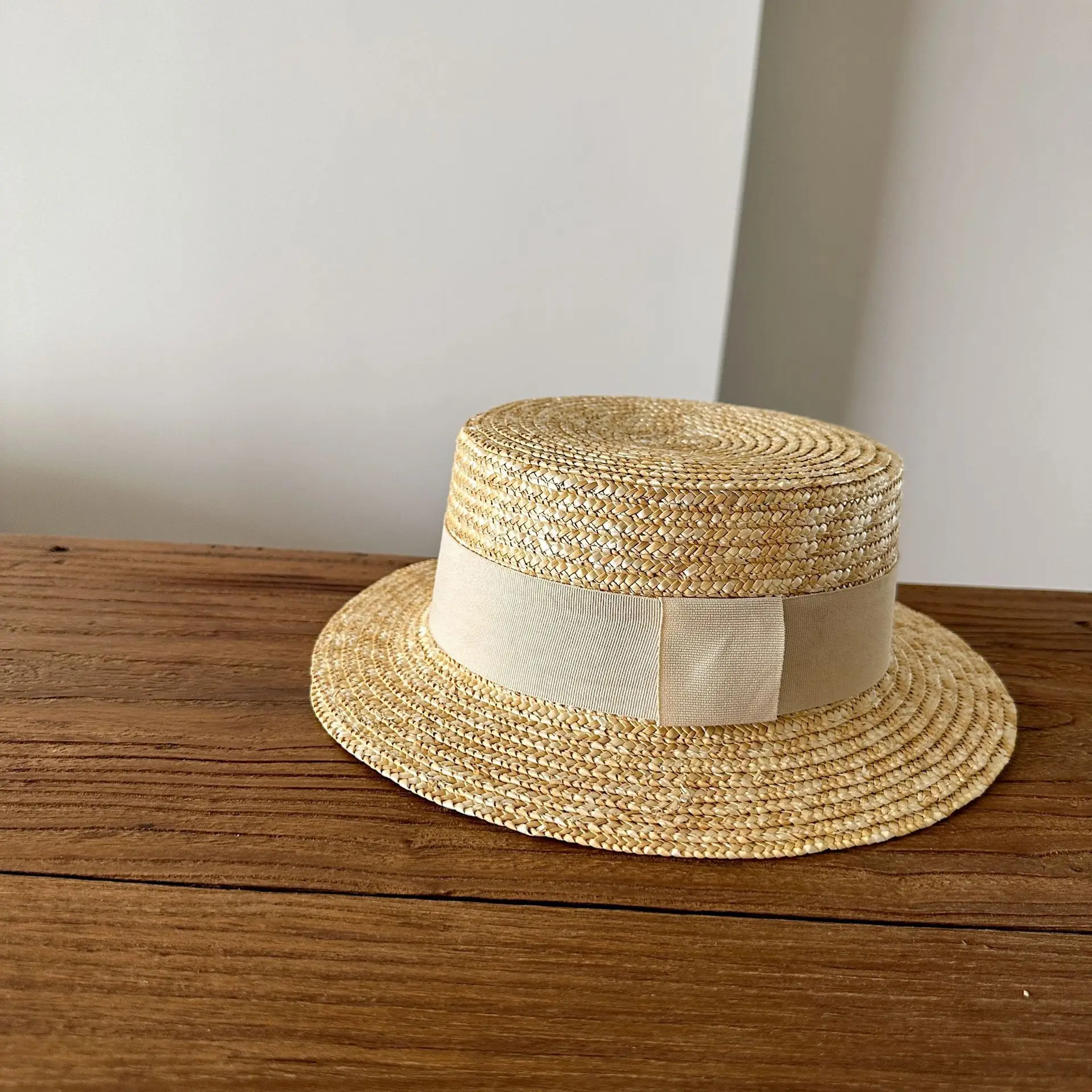 2023 Korea Baby Straw Hat Summer Baby Sun Hat Chidren Panama Caps For Girls Boys Outdoor Trave Kids Beach Cap