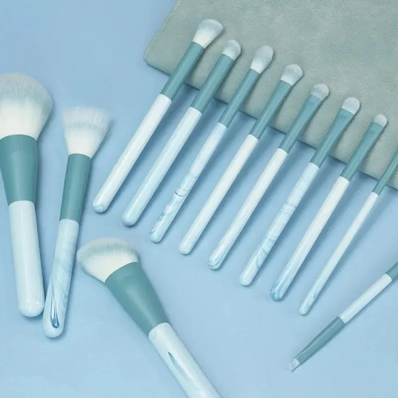 12 Stuks Make-Up Kwasten Set Ultra Zacht Poeder Makeup Tools Beginner Punt Blush Borstel Concealer Borstel Mes Rand Eyeliner Brus