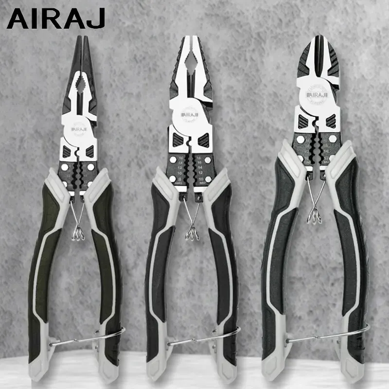 AIRAJ Multifunctional Universal Diagonal Pliers Hardware Wire Cutters Professional Electrician Anti Slip Durable Repair Tools