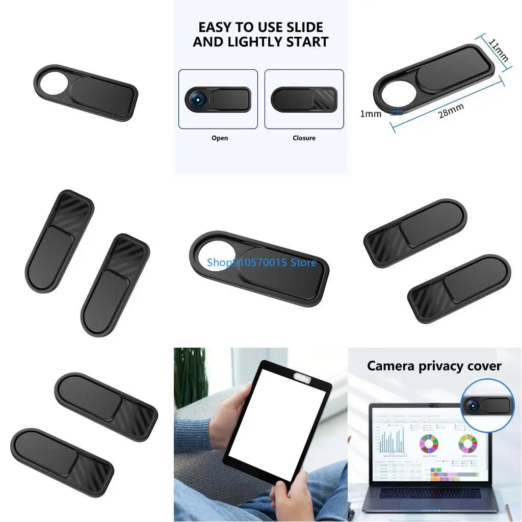 B95C 2pcs Slimly Camera Covers Slide For Model 3 Y X And Laptop Security Accessory