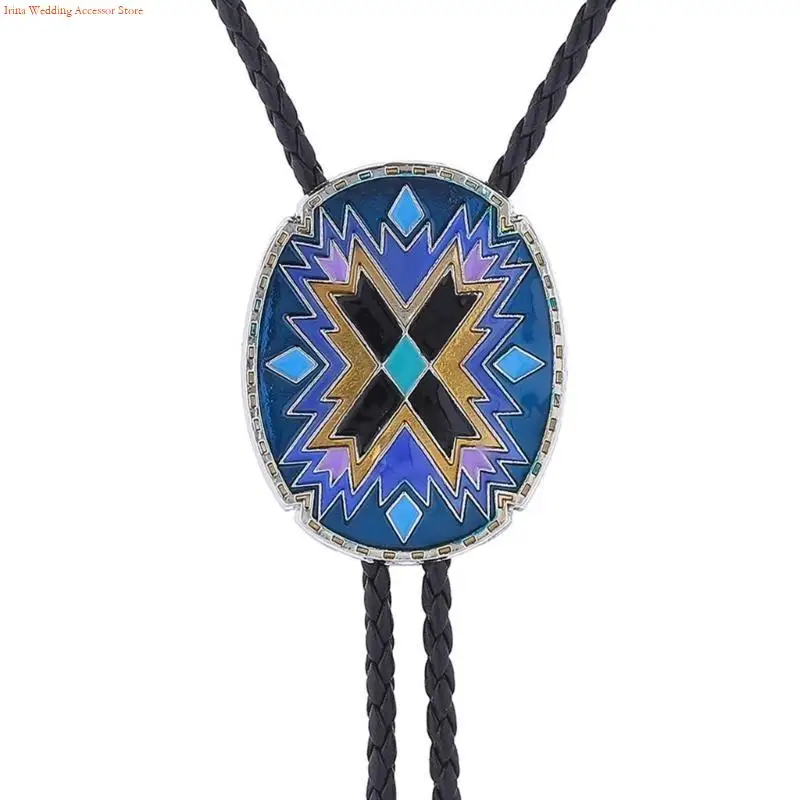 

G92D Delicate Bolo Tie Cowboy Necktie Western Bolo Tie Engraving Charm Bolo Tie Cowboy for Shirt Jeans