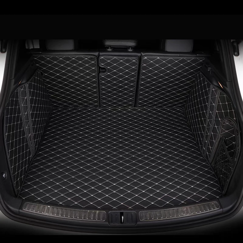 Custom Leather Car Trunk Mat for Mercedes Benz GLC X253 Year 2016-2022 Auto Carpet Parts