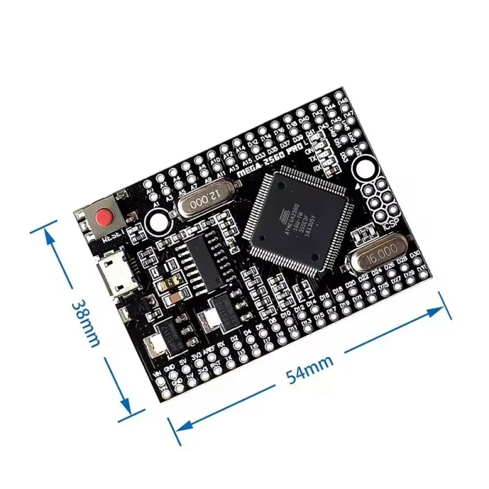 Mega2560 Pro Development Board ATmega2560 16AU CH340G Serial Converter Embedded Tool Electronic Prototype Logic Controller