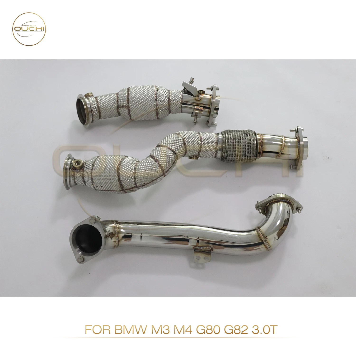 

OUCHI Car Accessories Exhaust Downpipe High Flow Performance for BMW M3 M4 G80 G82 With OPF Catalytic Converter