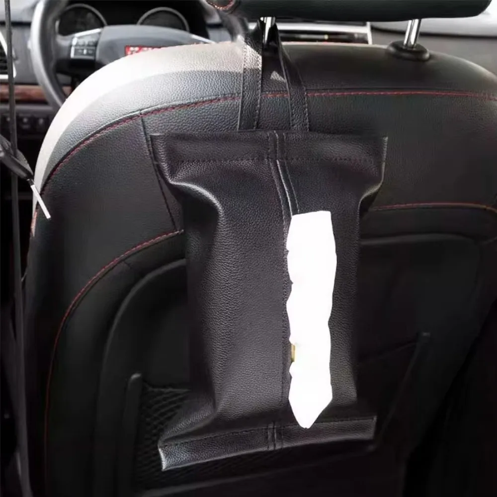 Mounted Design Face Towel Storage Bag Multi-Function Car Interior Car Storage Box Wall-mounted Car Tissue Box Car Seat Area