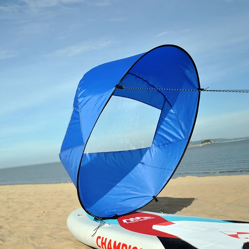 Imagen 2 del producto Vela de viento para Kayak de 46 pulgadas, tabla de Paddle plegable, vela de ventana transparente, canoa inflable, vela de barco, accesorio para tabla de surf SUP