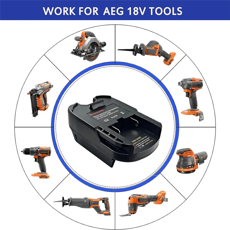 

A31Z-MT18AR Battery Adapter For 18V/20V Li- Battery To For RIDGID/AEG 18V/20V Power Tool Parts Converter