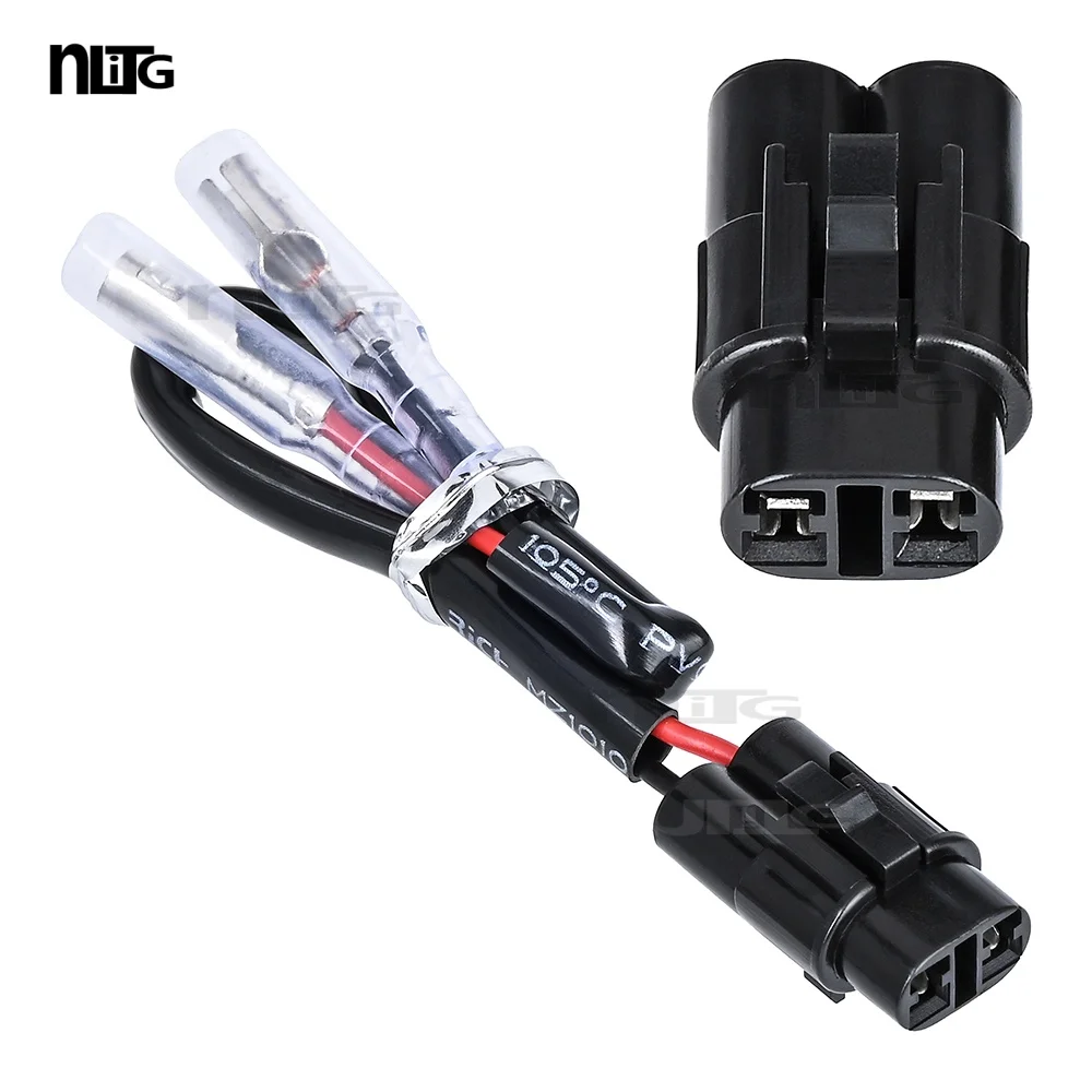 For Kawasaki Z1000 Z900 Ninja ZX-4R ZX-6R ZX-10R Z H2 1000SX License Plate Light Wire Adapter Plug Connector Cable Versys 1000