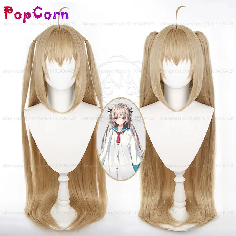 

Парик LQAtri женский, длинные волосы 100 см с двойными хвостиками, парик цвета хаки, косплей, аниме, термостойкие синтетические парики