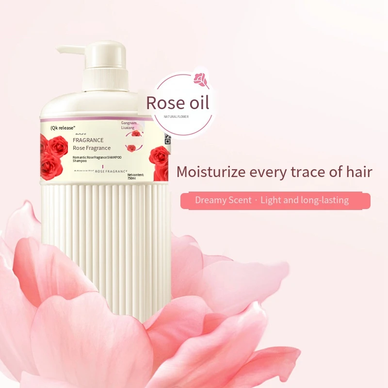 750ml Rose Fragrance Shower Gel Long Lasting Fragrance Moisturizing and Smoothing Shampoo for Women Fragrance Body Wash