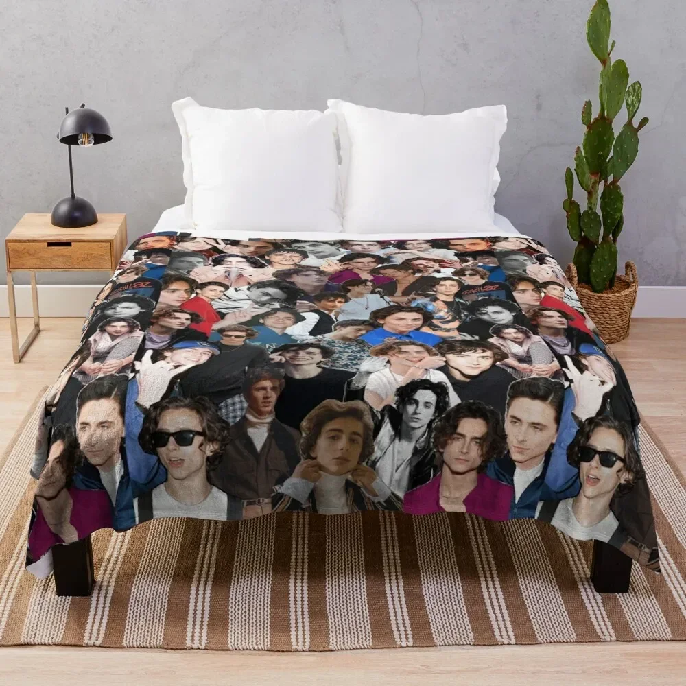 timmy t collage Throw Blanket For Baby Bed Fashionable Blankets