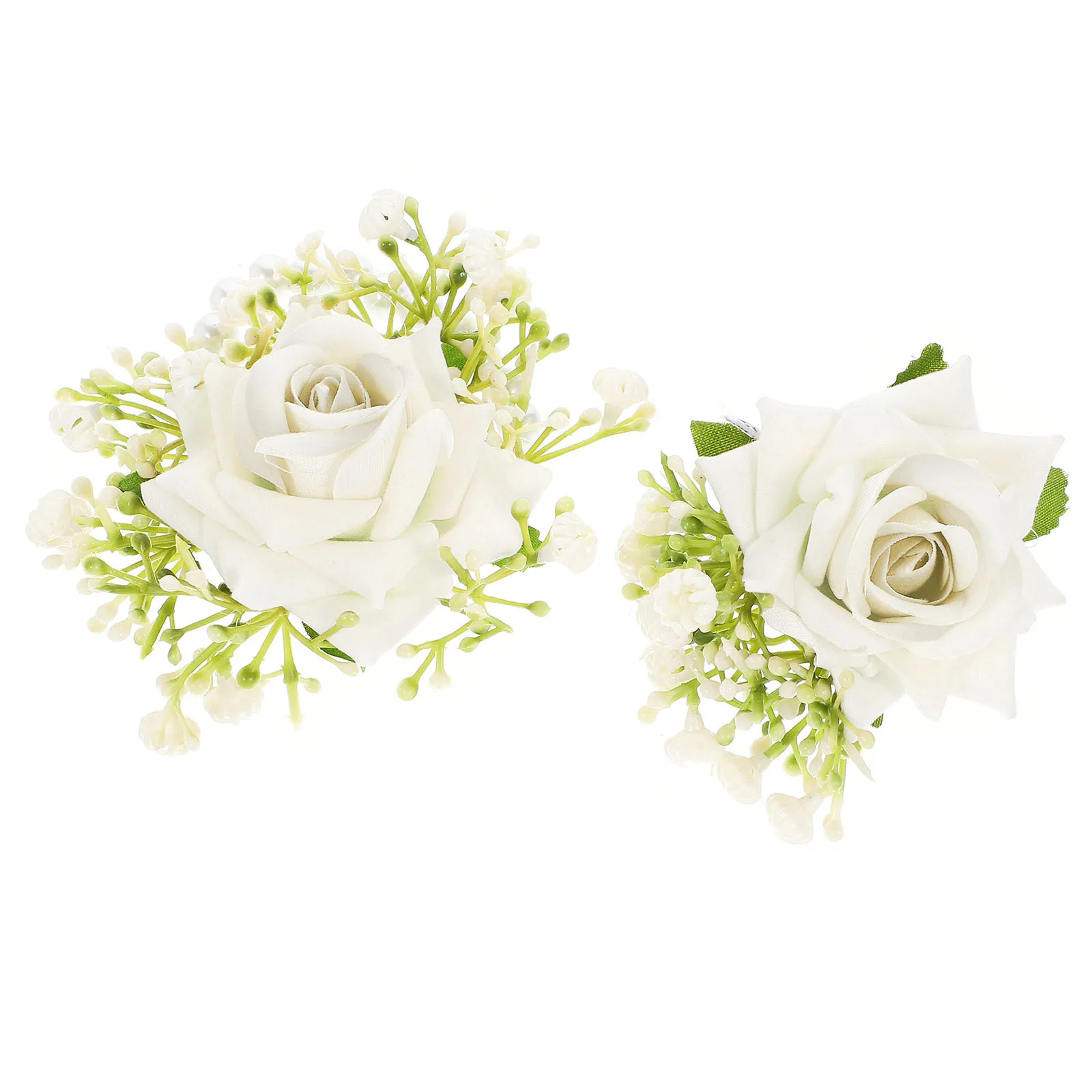 1 ensemble Texture Silicone fleur artificielle poignet Corsage boutonnière mariage mariée demoiselle d'honneur marié accessoires mariage boutonnière