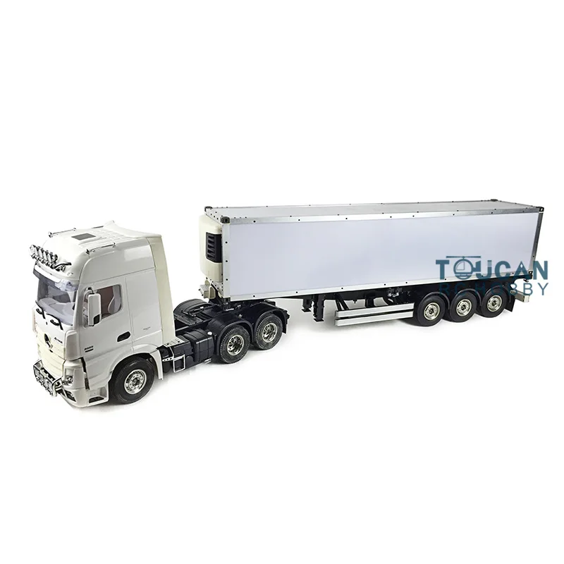 

Toys 1/14 RC TOUCAN DIY 6*4 Tractor Truck 40ft Reefer Container Semi-Trailer KIT Model THZH0383-SMT8