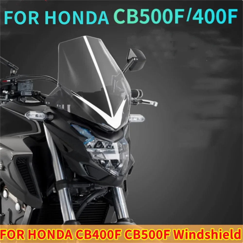

Лобовое стекло для Honda CB400F CB500F, модифицированное высоким лобовым стеклом, передним лобовым стеклом и аксессуарами для мотоциклов