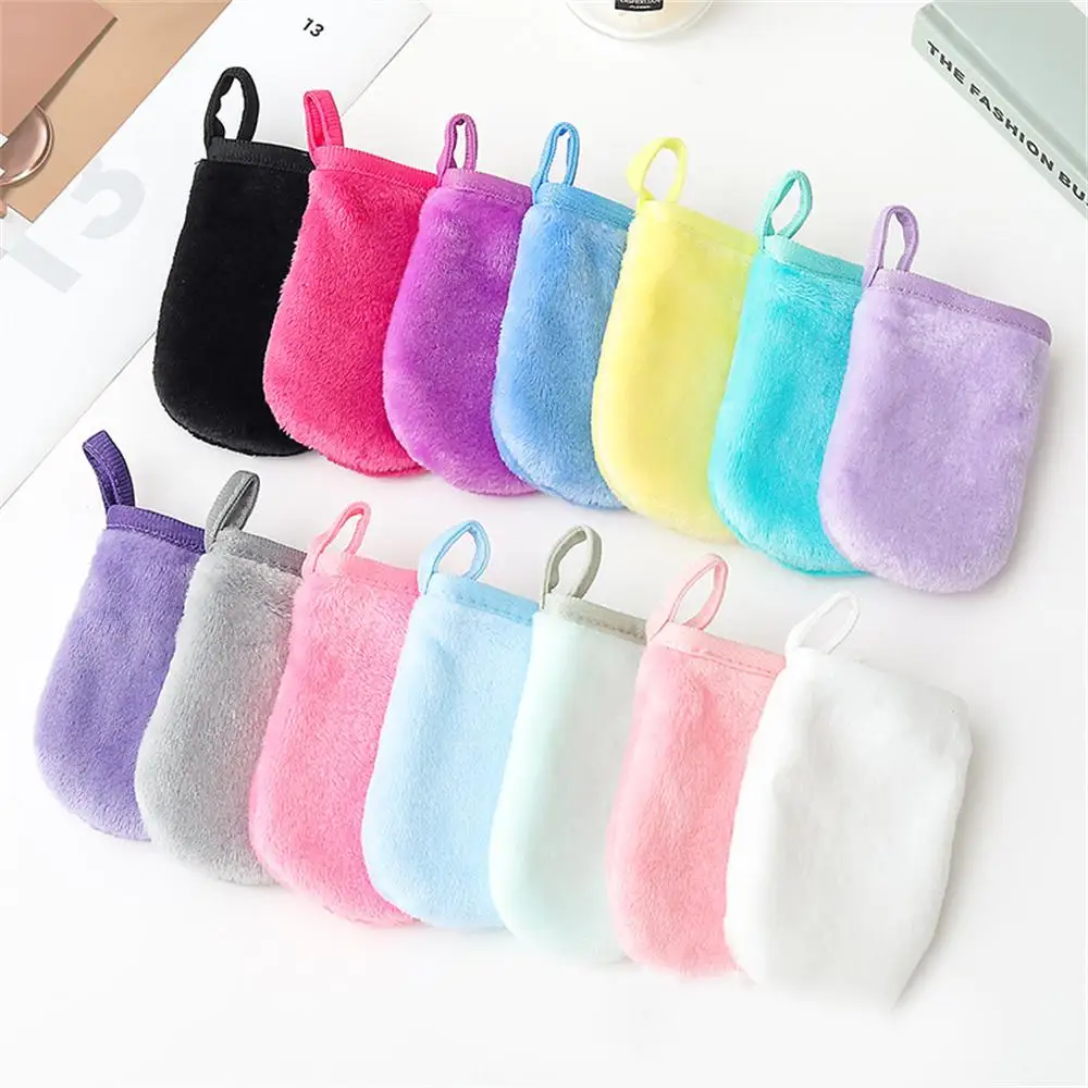 1/3/5PCS Face Deep Cleaning Pads Reusable Makeup Remover Glove Soft Microfiber Cleansing Makeup Removing Gloves Cleaning Towel