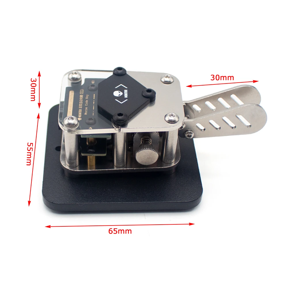 Dual-Paddle Morse Code Keyer (Manual/Auto) – CW Training Kit for Beginners with Magnetic Base & PC Compatibility