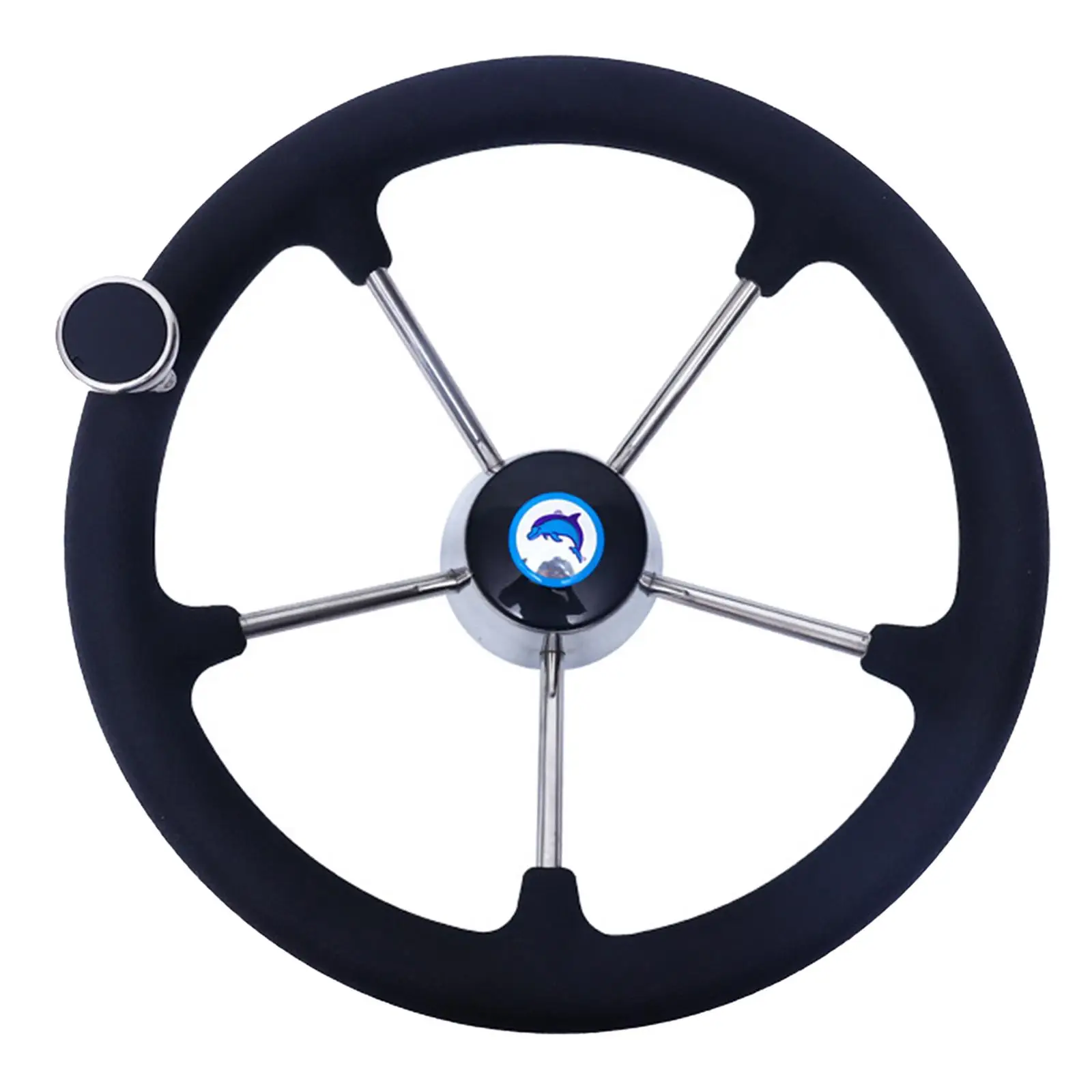 

Boat Accessories Marine 13-1/2" Boat Stainless steel Steering Wheel with Polyurethane Foam Black Excellent feel Fits 3/4" Shaft