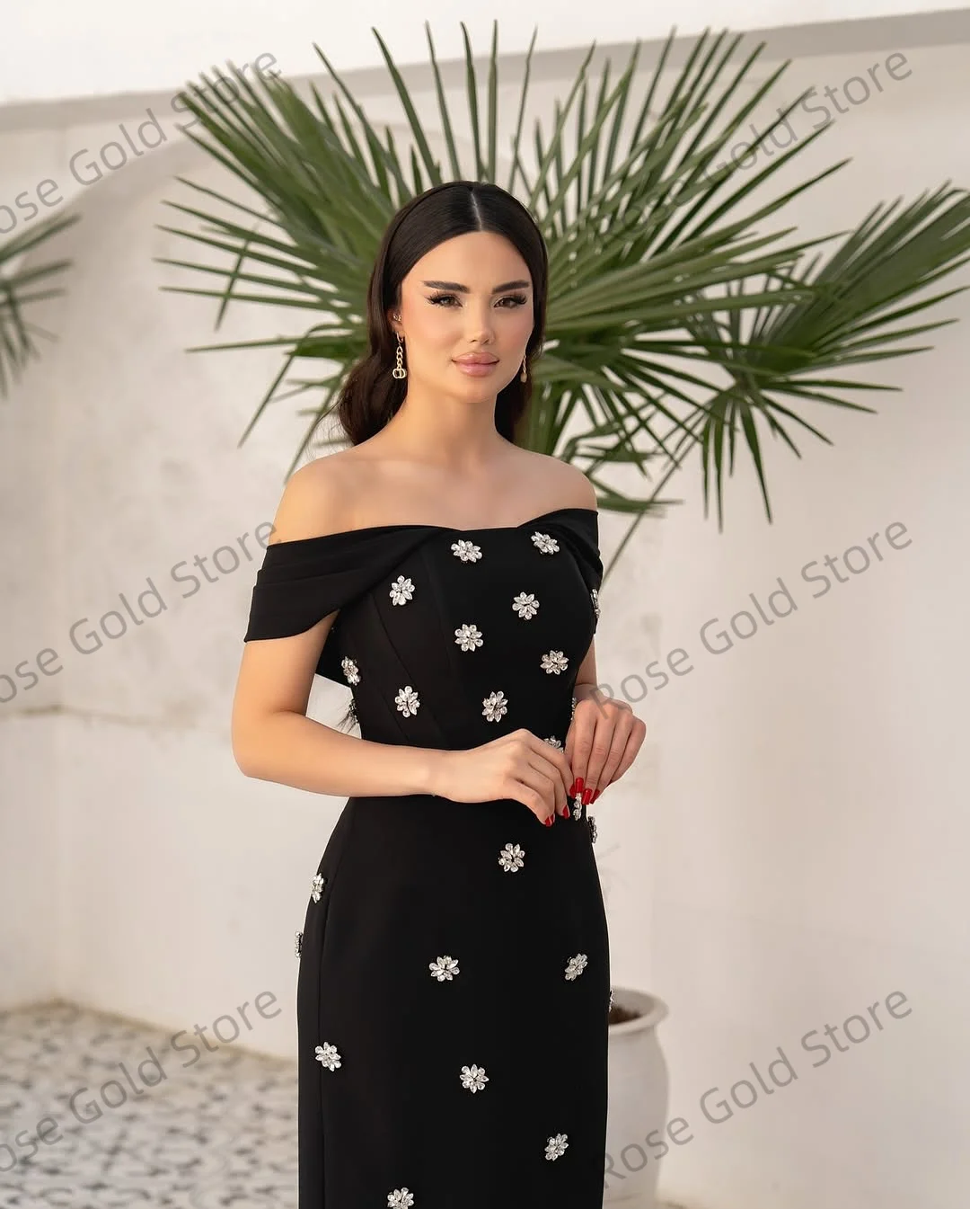 Lindo sereia vestidos de noite preto fora do ombro vestidos de gala personalizado miçangas feminino longo até o chão vestidos de baile