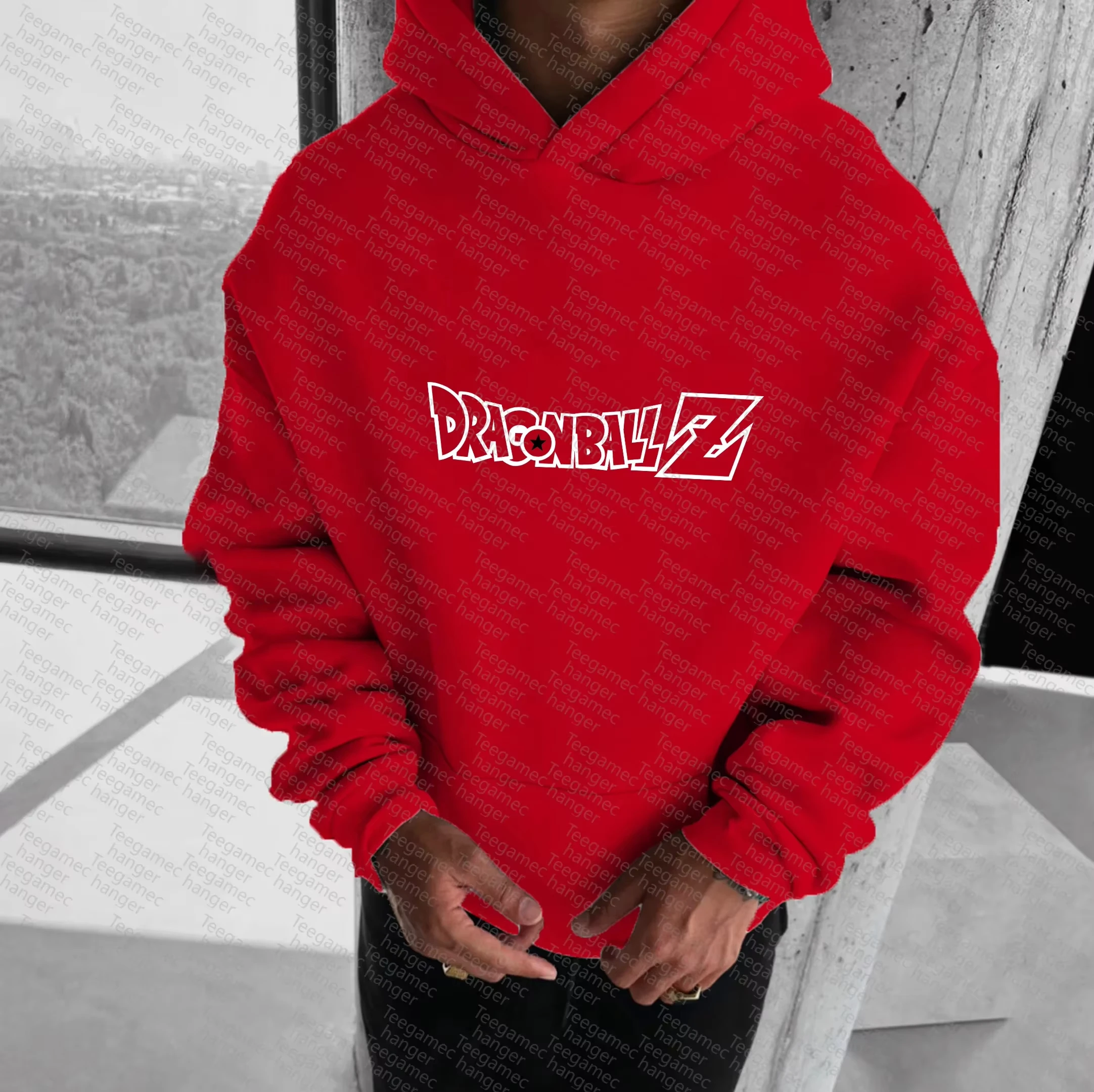 بانداي 2026 جديد Wukong هالة برتقالية هالة تأثير النص طباعة كبيرة الحجم الخريف والشتاء الرجال هوديي الدافئة الوالدين والطفل فضفاض #4