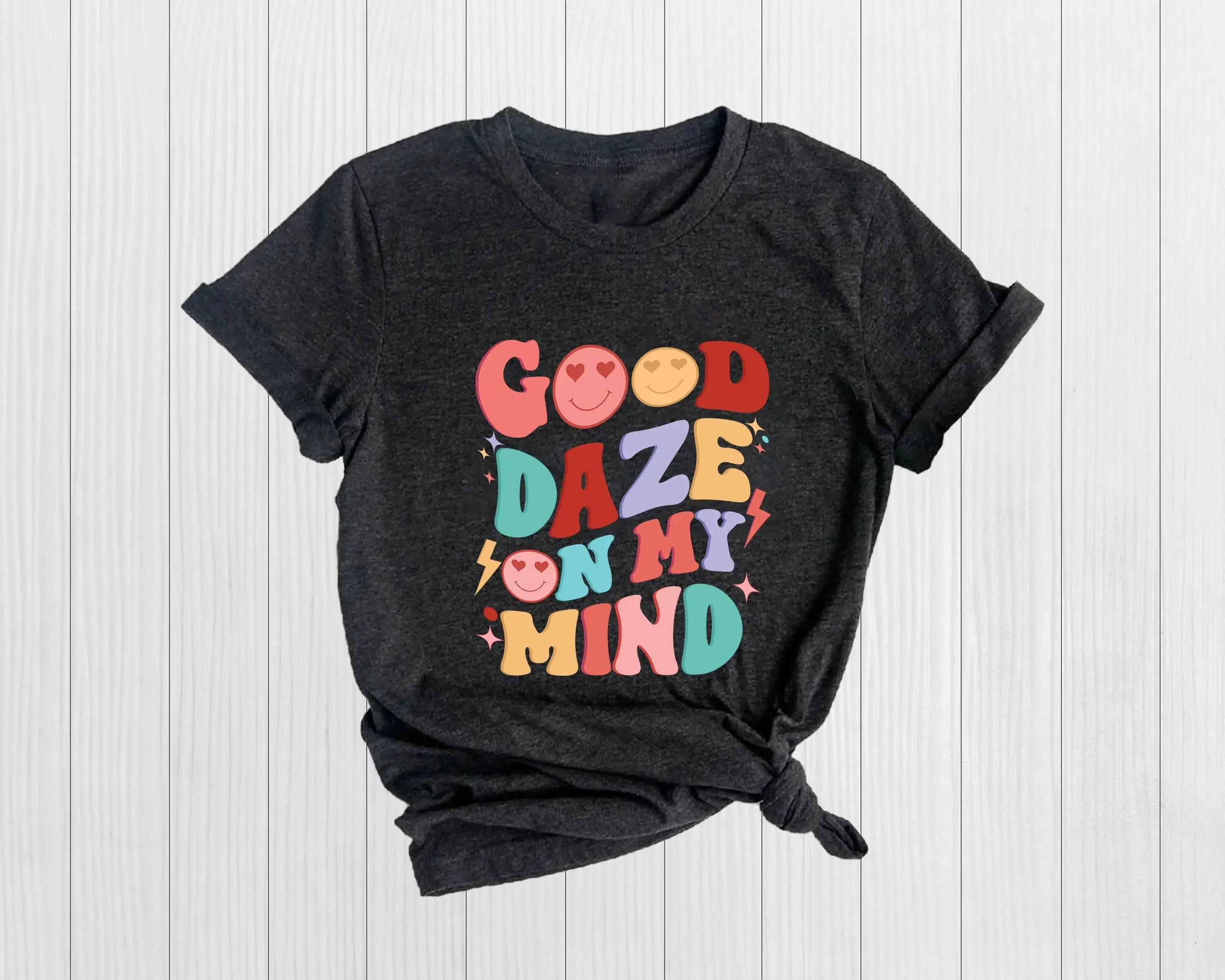 

Футболка Good Daze On My Mind, пляжная женская модная одежда Vsco с надписью, летняя винтажная одежда