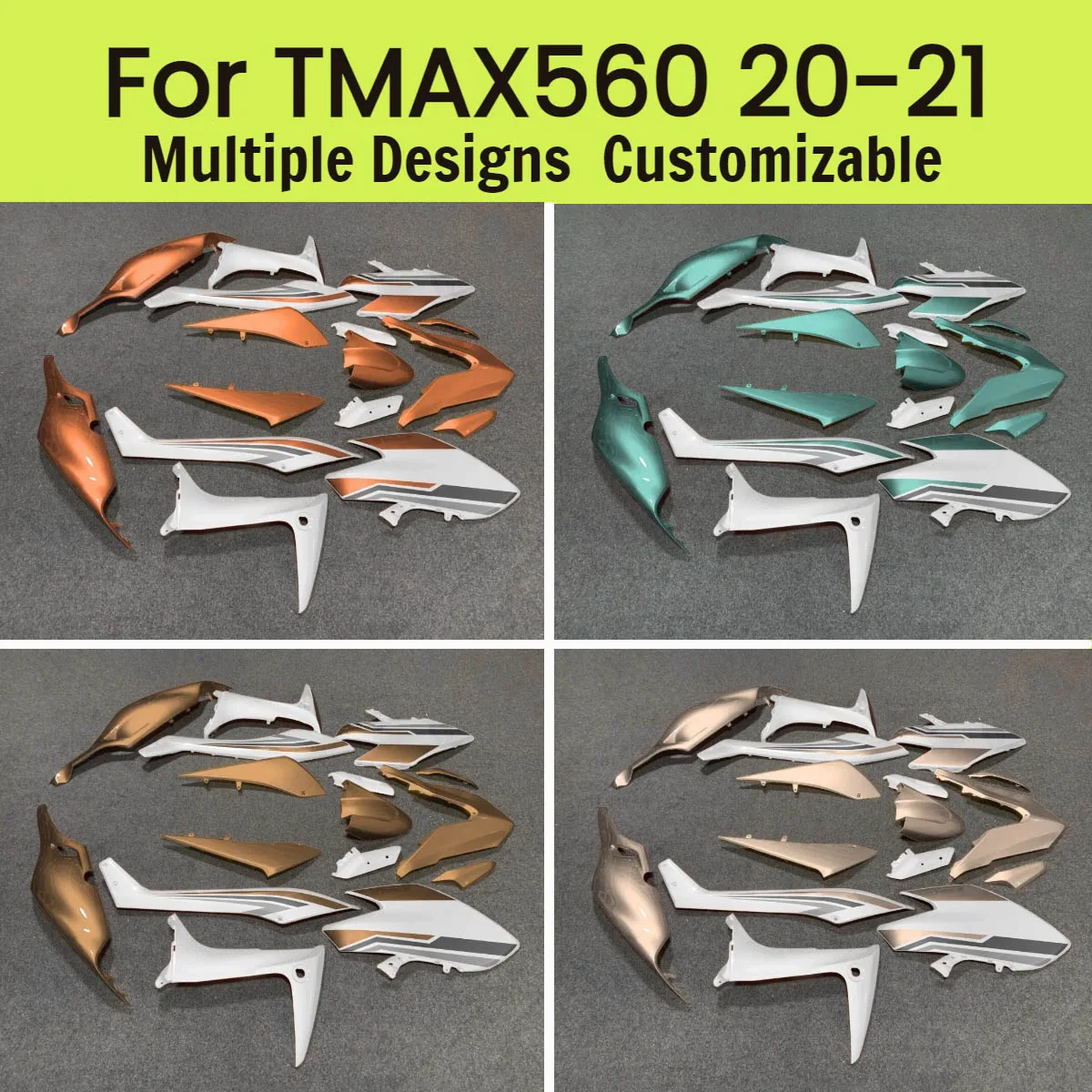 

Для мотоцикла YAMAHA T-MAX560 2020 2021: Комплект обтекателей кузова TMAX560 20 21, неоригинальный, из АБС-пластика, литье под давлением