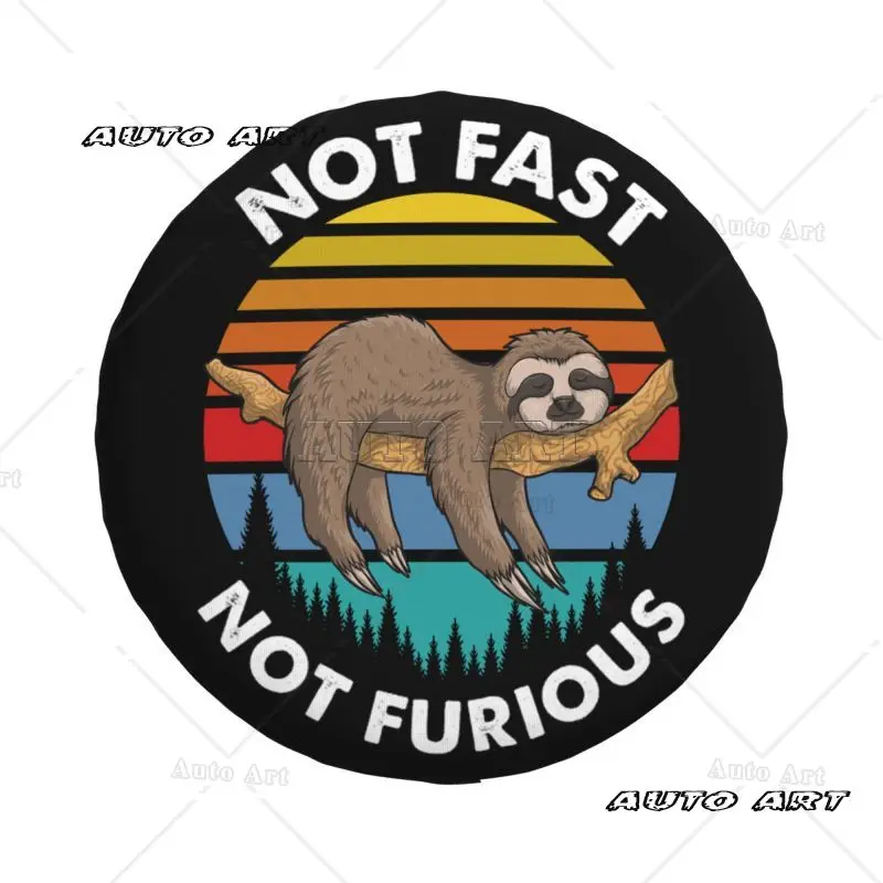 Not Fast Not Furious Sloth Spare Tire Cover Car Wheel Protectors 14\