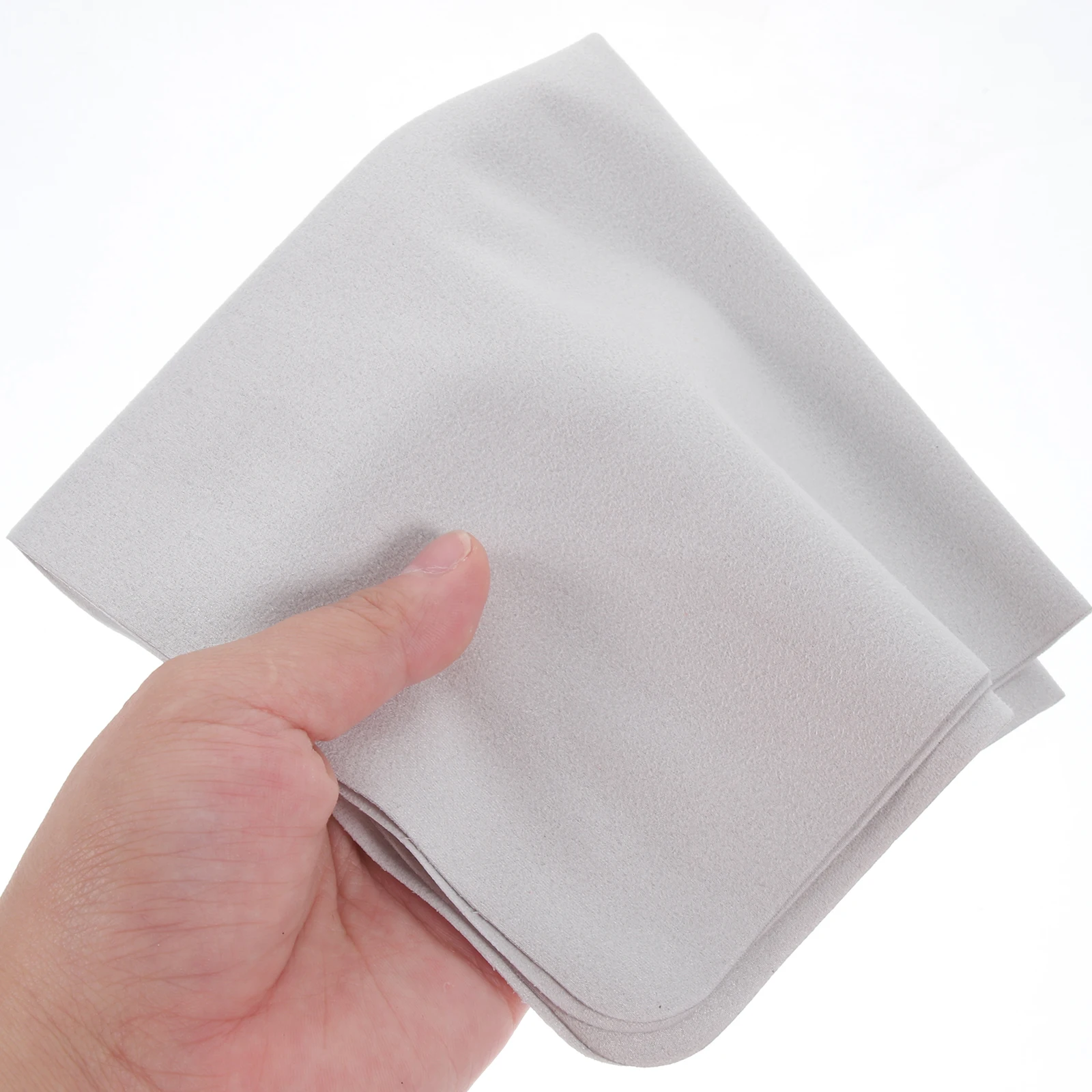 

3pcs Grey Microfiber Cleaning Cloth for Glasses Camera Lens Phone Screen High Water Absorption Reusable Dust Fingerprints Oil