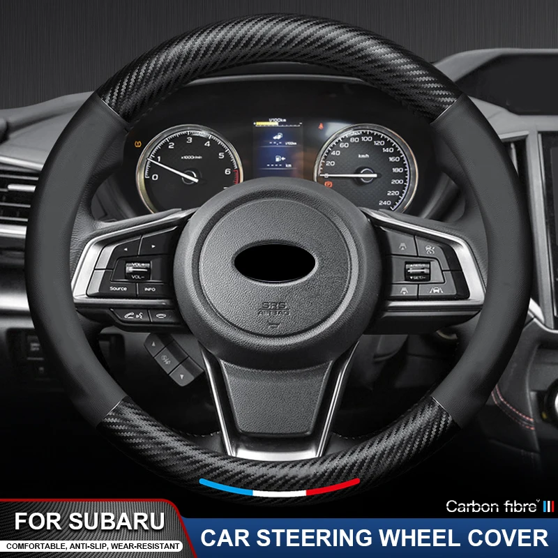 

Fits For Subaru Impreza Forester SH SJ BRZ WRX Ascent Outback Legacy Tribeca Crosstrek REX XV STI Leather Steering Wheel Cover