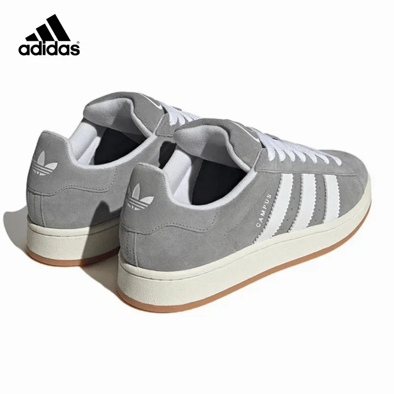 Adidas Originals CAMPUS 00s 00s Zapatos de skate para hombre y mujer Cuero Cómodo Tendencia Antideslizante Resistente al desgaste Gris claro