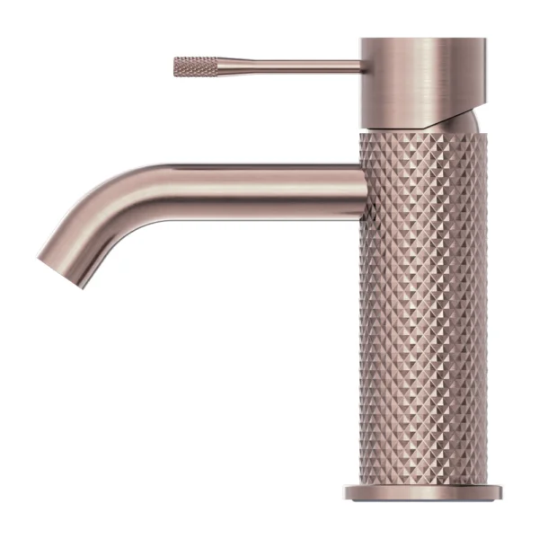 Health 62# Brass Ltaly Designer Luxury Knurled Brushed Bronze Basin Taps Single Hole Mixer Hotel Bathroom Basin Faucets