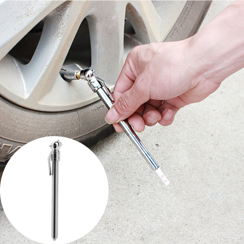 Universal Portable Mini Durable Quick Check Pressure Gauge Pen Shape Emergency Use Tire Air Pressure Test Meter 5-50PSI