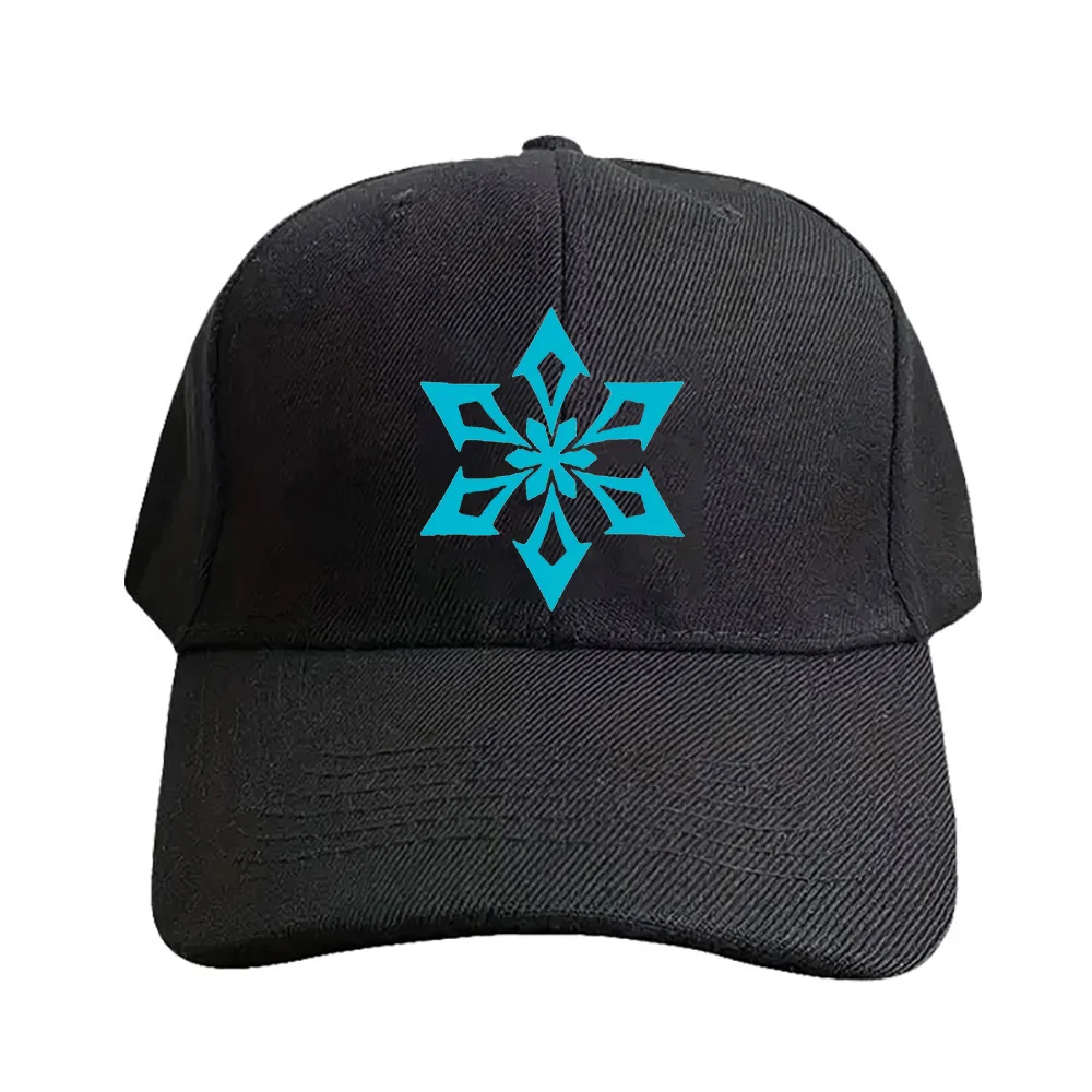 Cryo Element Genshin Impact Unisex Adult summer Baseball Caps with Curved Brim adjustable hiking fishing hat
