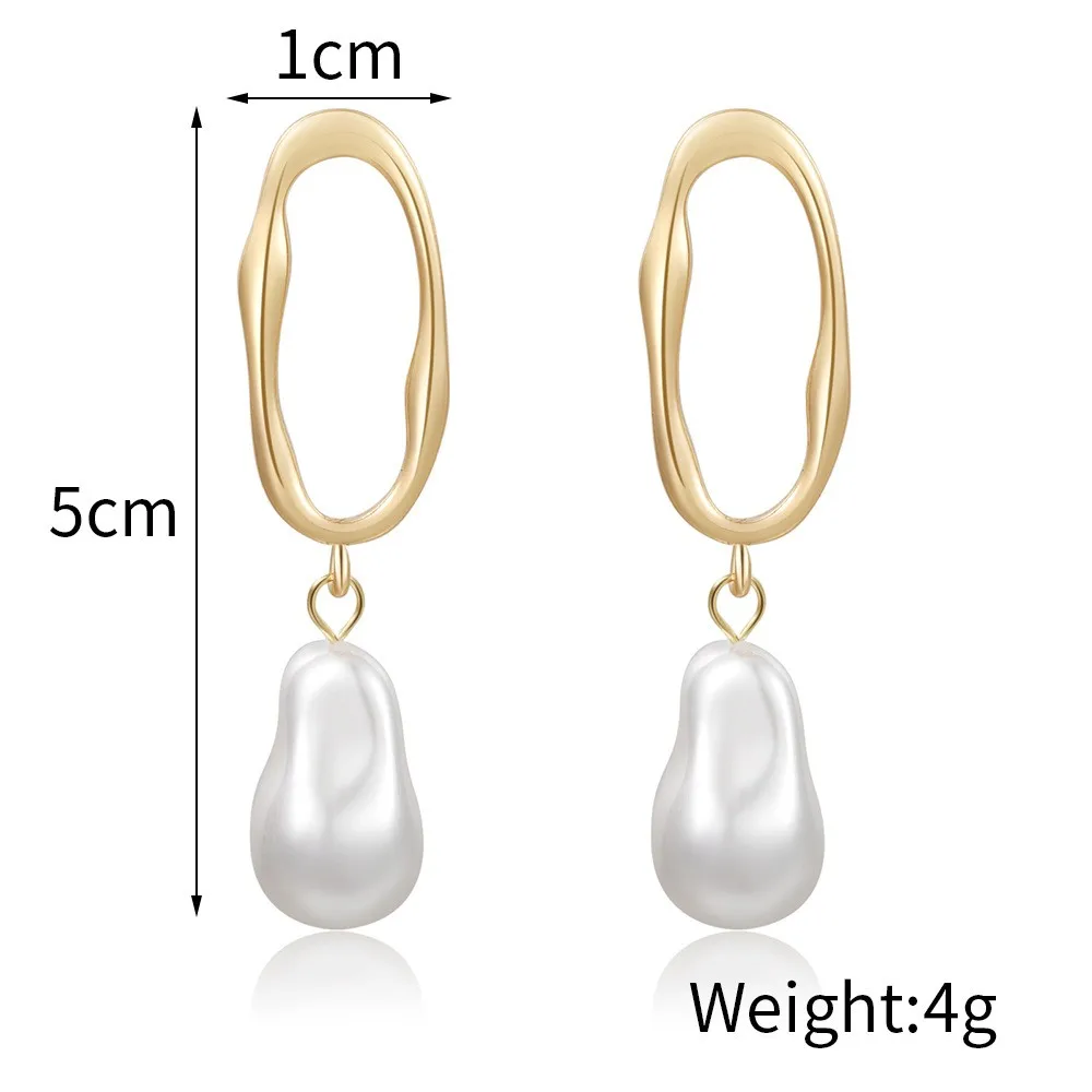 أقراط اللؤلؤ المتدلية مطلية بالذهب أقراط اللؤلؤ أقراط اللؤلؤ هدايا للنساء