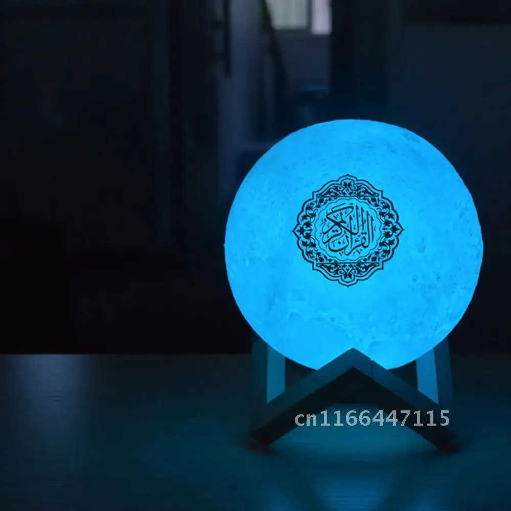 

Quran Bluetooth Speaker Colorful Remote Control Small Moonlight LED Night Light Lamp Wireless bluetooth speaker with fm radio