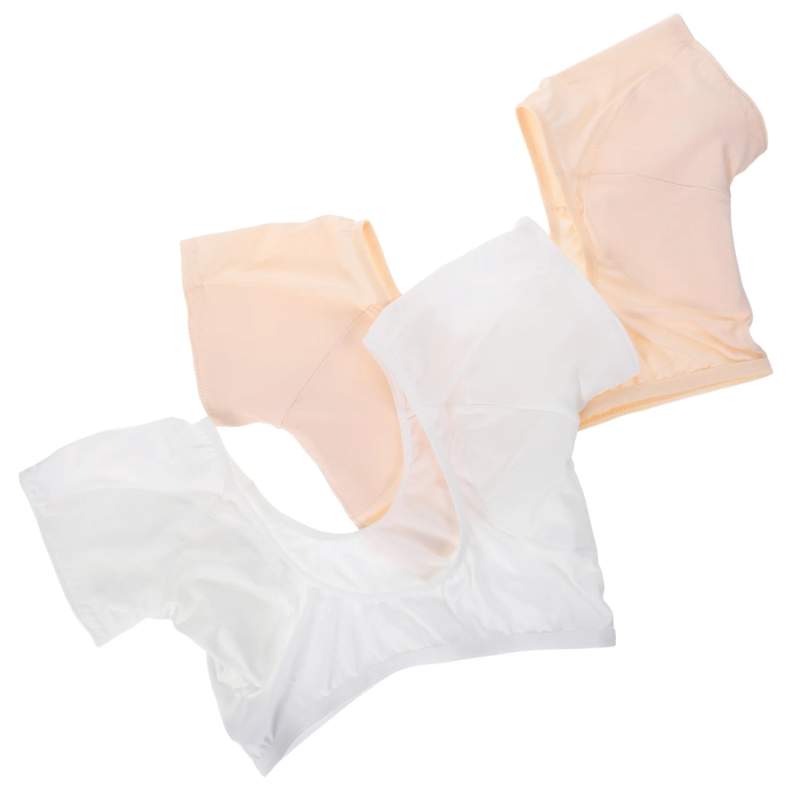 Chaleco para el sudor en las axilas, transpirable, seda de leche, secado rápido, antilavable, reutilizable, protección del vestido, 2 uds.